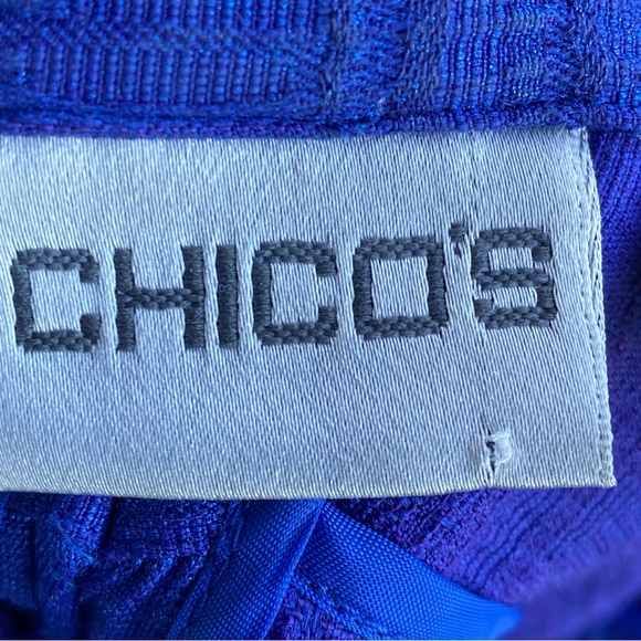 Chico’s Long Sleeve Full Zip Up Lightweight Blue Jacket Size 3 - Picture 15 of 16